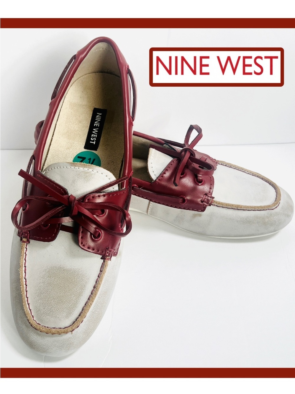 🆕 Nine West Nautical Boat Shoes  Yacht Club Slip On Loafers 7.5